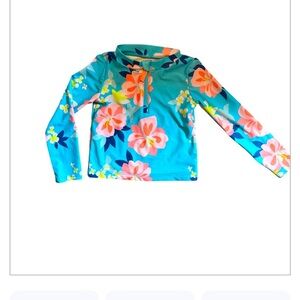 Carter's Blue and Pink tropical print Rash guard/Swimwear UPF 50 Size 4T